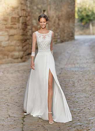 Vestido novia romántico