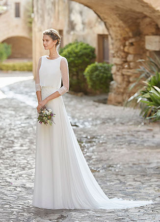 Vestido novia romántico