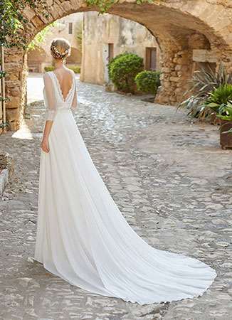 Vestido novia romántico