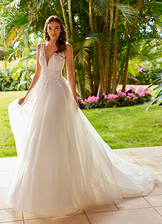 Vestido novia romántico