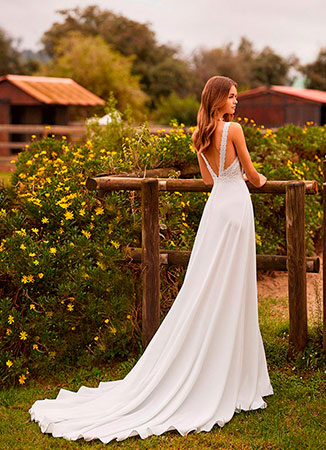 Vestido novia romántico