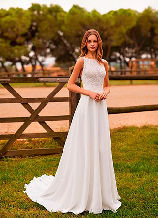 Vestido novia romántico