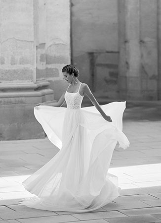 Vestido novia romántico