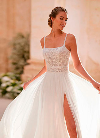 Vestido novia romántico