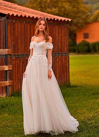 Vestido novia romántico