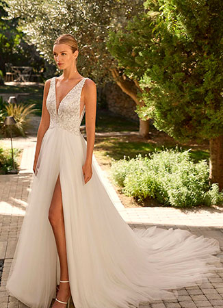 Vestido novia romántico