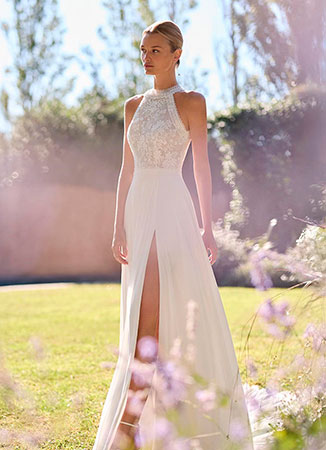 Vestido novia romántico