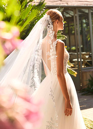 Vestido novia romántico