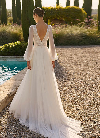 Vestido novia romántico