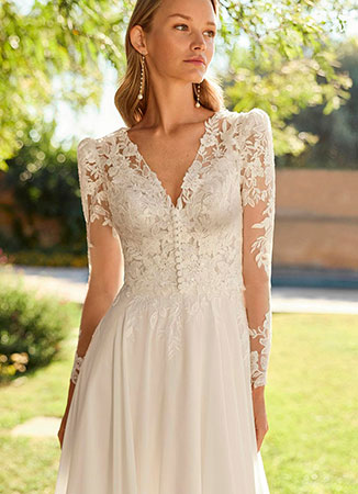 Vestido novia romántico
