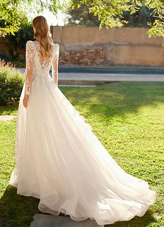 Vestido novia romántico