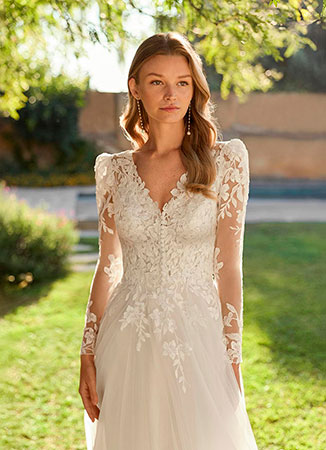 Vestido novia romántico