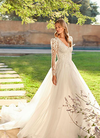 Vestido novia romántico