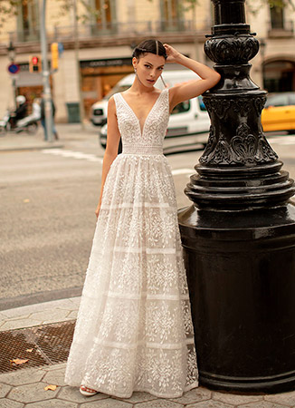 Vestido novia romántico