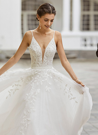 Vestido novia romántico