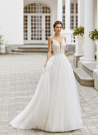 Vestido novia romántico